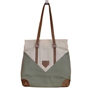 Baseballism Judy Canvas Game Day Leather Tote Bag